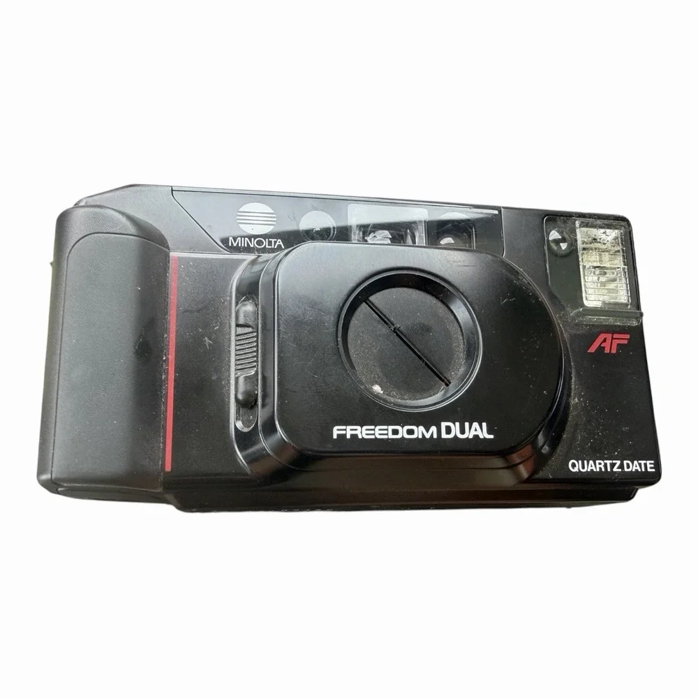 Minolta Freedom Dual Date 35mm Point & Shoot Film Camera Vintage 80s 90s WORKS